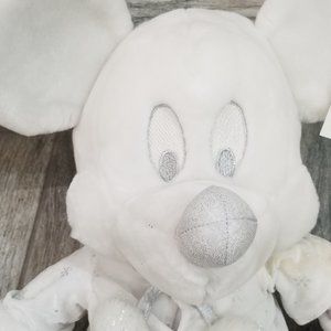 Mickey Mouse Snowflake Pal Stuffed White Hoodie